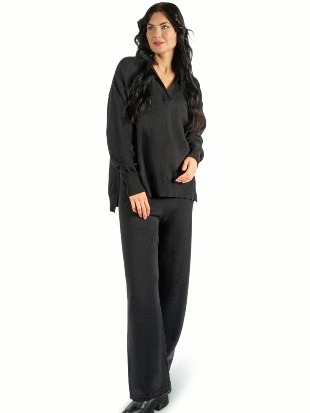 Комплект одежды  Двойка женская, размер 2XL-3XL, черный