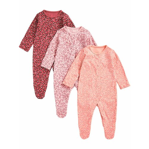 фото Комбинезон mothercare jumpsuit (3 pcs), закрытая стопа, комплект из 3 шт., размер 50, розовый