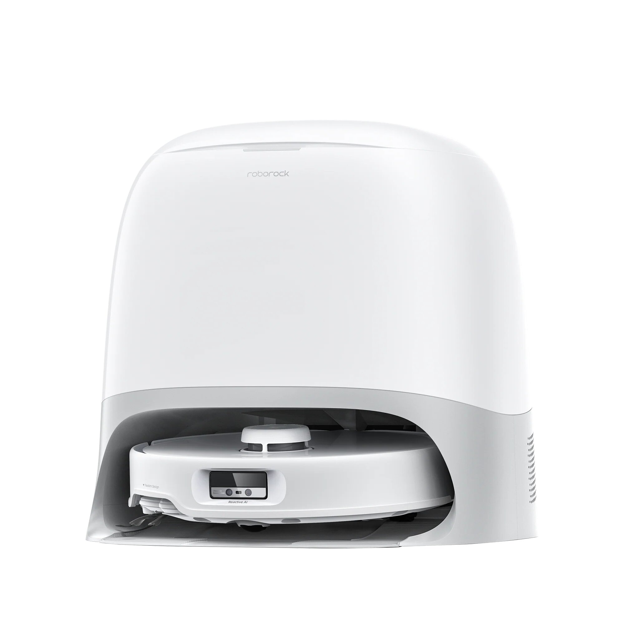 Робот пылесос Roborock Qrevo Curv, со станцией самоочистки, белый