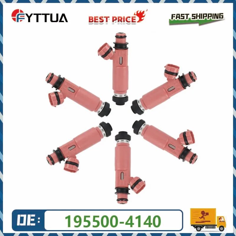 6 шт. топливная форсунка 195500-4140 MR507376 для Mitsubishi Pajero Sport 6G72 3,0 V6 1955004140