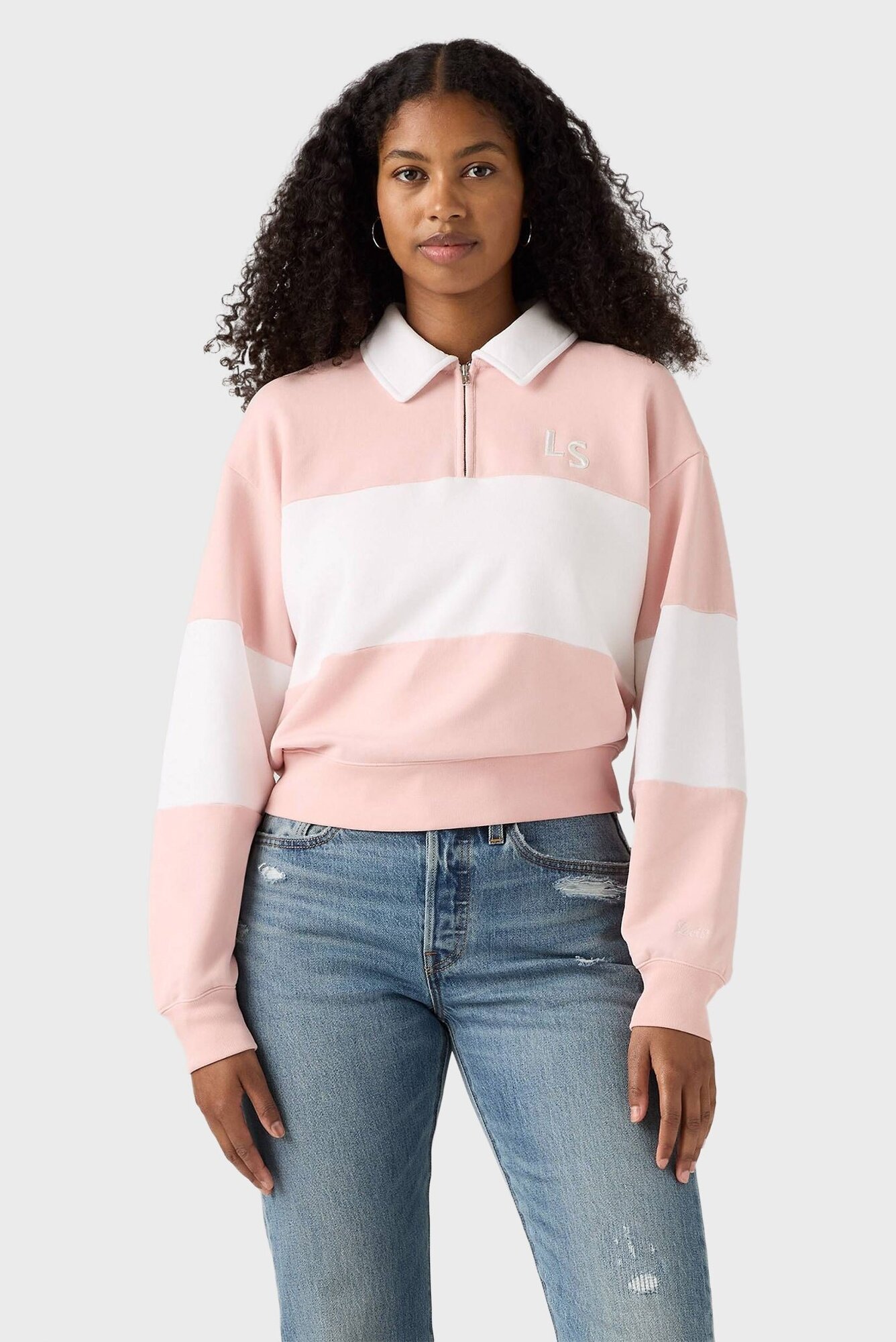 Джемпер Levi's, размер M, розовый/белый