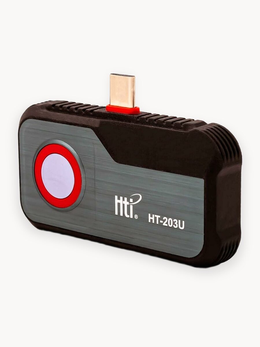 Тепловизор на телефон - Hti HT-203U-i (RUS) (W5225RU) (ИК матрица 256х192) - тепловизор для смартфона. Диапазон измерения температуры: от -15°С до 55