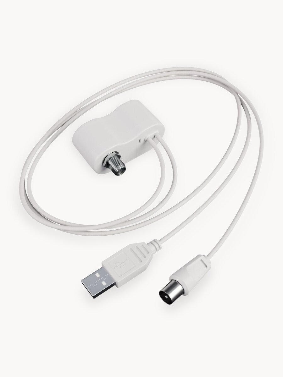 Инжектор питания РЭМО "BAS-8002", для активных ТВ антенн, белый