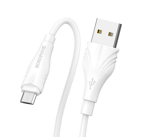 Кабель microUSB (BOROFONE (6931474700438) BX18 USB (m)-microUSB (m) 1.0м - белый)