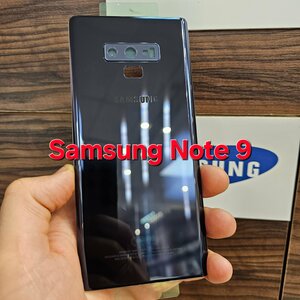 Крышка для Samsung Note 9 (заднее стекло) "Премиум качество" цвет: Синий