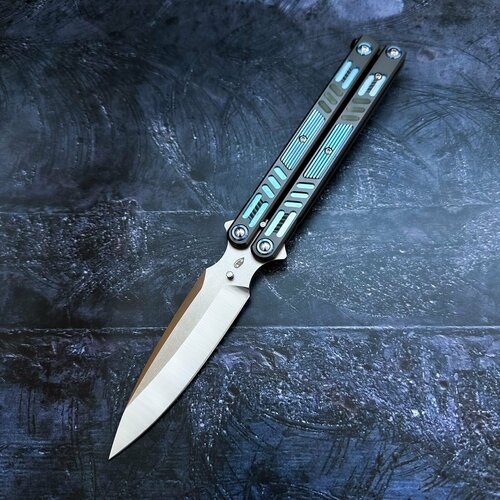 Нож-балисонг Reptilian Стикс 06 сталь М390, рукоять титан, чехол и подарочная упаковка