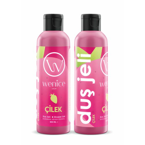 Гель для душа WENICE Клубника, 500 мл, для всех типов кожи, с клапаном
