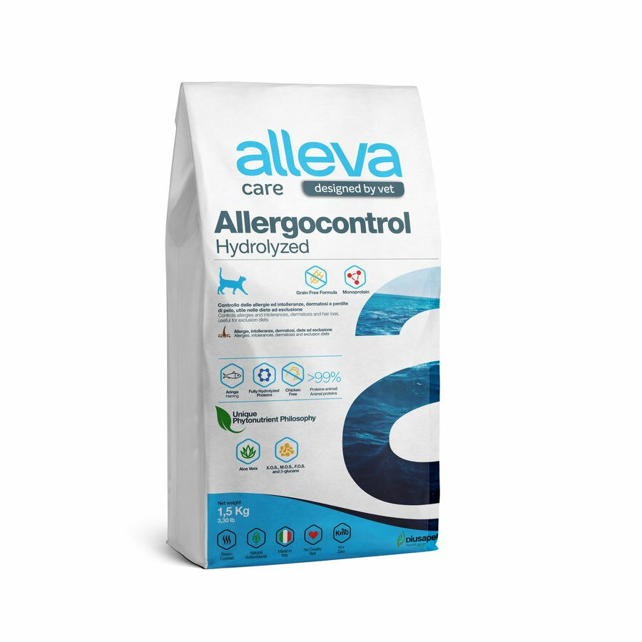 Сухой корм для взрослых кошек Alleva Care Cat Adult Allergocontrol, при пищевой аллергии, диетический 1,5 кг