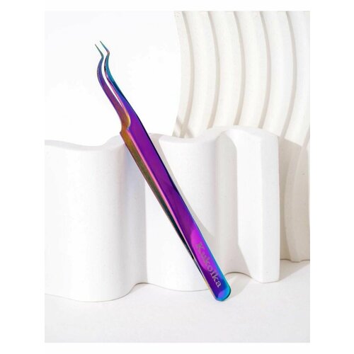 Пинцет для наращивания ресниц изогнутый