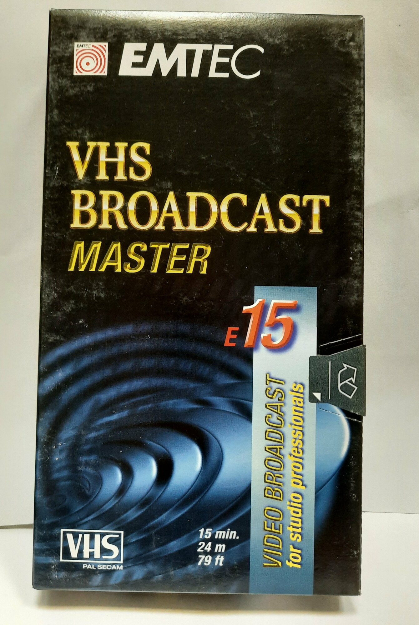 Видеокассета VHS EMTEC, E15 Broadcast Master, 15 min.