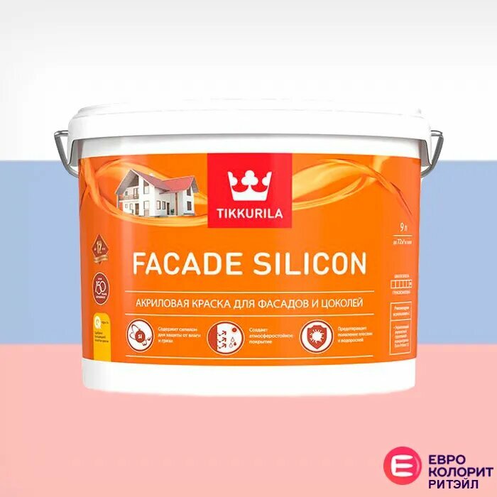 Tikkurila Facade Silicon Силиконовая фасадная краска основа белая (9 л)