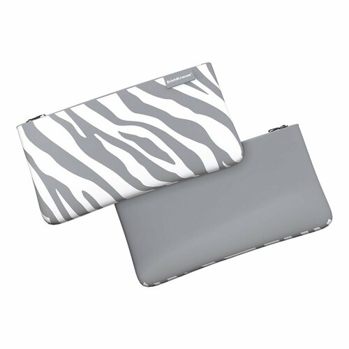 пенал конверт erichkrause light 220x120мм lacey heart Пенал конверт ErichKrause Light 220x120мм Light Grey Zebra