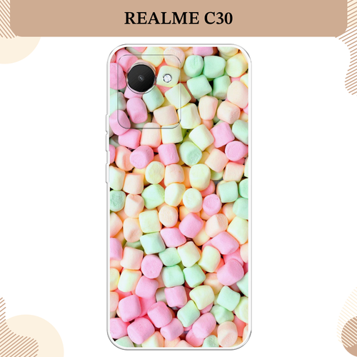 Силиконовый чехол Marshmallows на Realme C30 / Реалми С30 силиконовый чехол влюбленная пара небо на realme c30 реалми с30