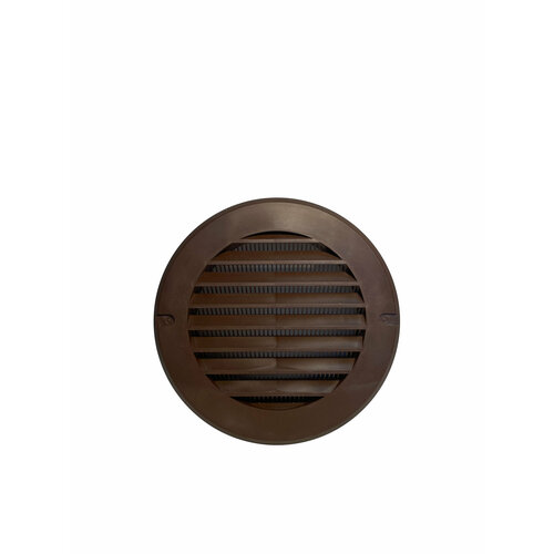 Решетка вентиляционная круглая с фланцем d 100 мм коричневый 275₽
