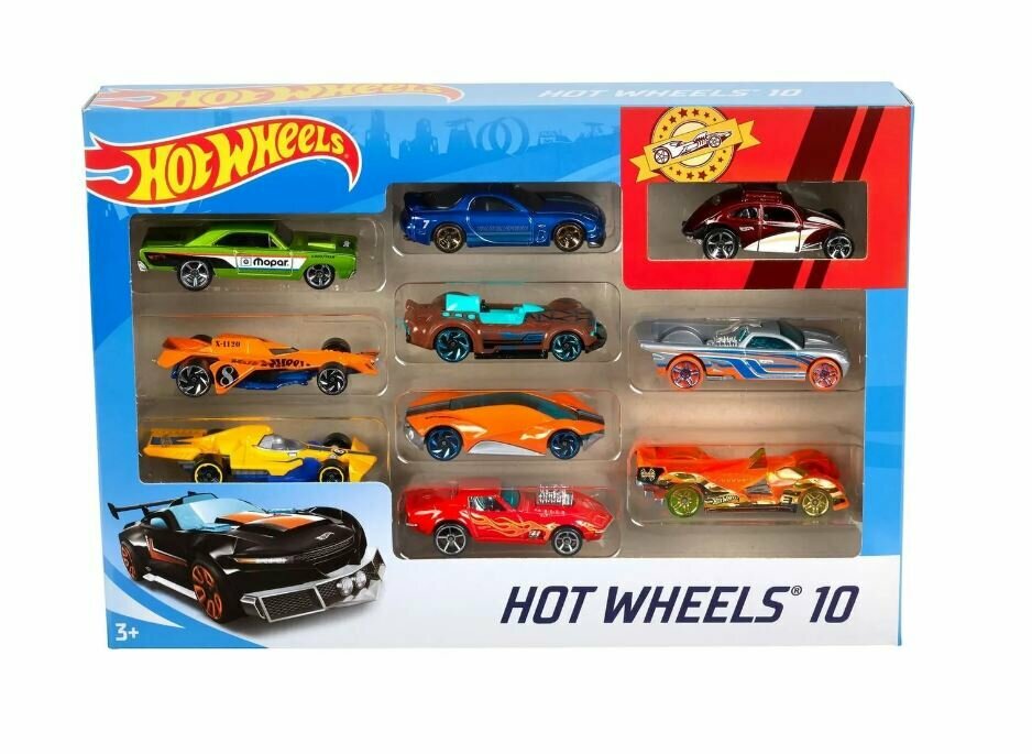 Набор машин Hot Wheels 54886 1:64 10 шт.