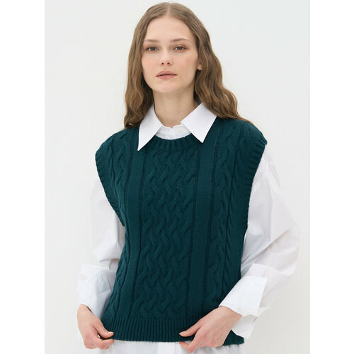 фото Жилет be you, размер 48, зеленый