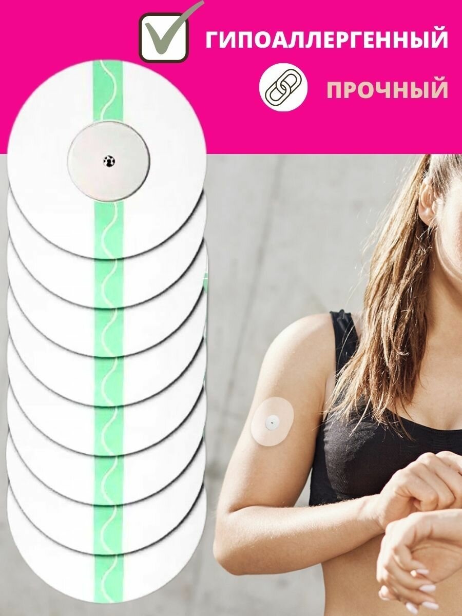 Картинки Пластырь CareProff, для Freestyle Libre, гипоаллергенный, водонепроницаемый, дышащий, 10 шт.