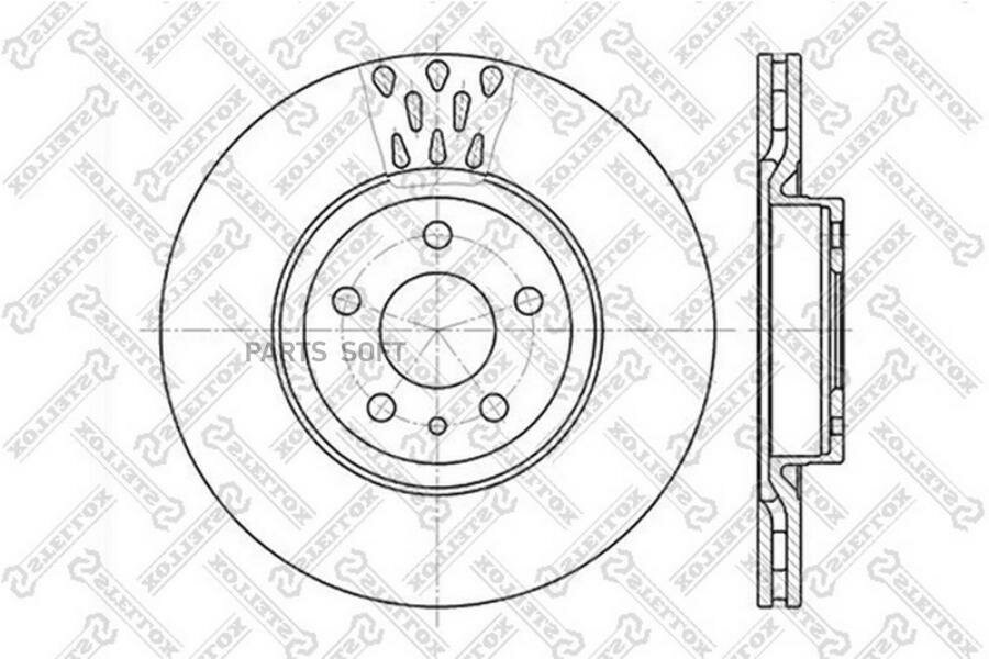 6020-9925V-SX_диск тормозной передний!\ Alfa Romeo 156/164 2.0-3.2 97> STELLOX 60209925VSX | цена за 1 шт