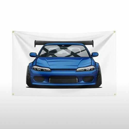 Флаг плакат баннер JDM Nissan Silvia S15 Ниссан Сильвия