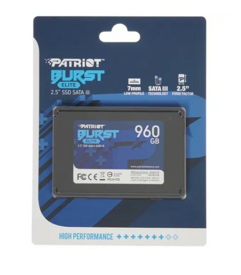 SSD накопитель PATRIOT Burst Elite 960ГБ, 2.5", SATA III - фото №3