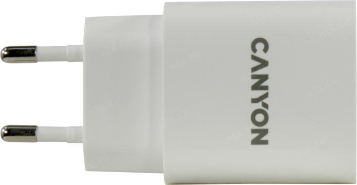 Зарядное устройство сетевое Canyon CNE-CHA20W02 PD 20Вт, USB-C, защита от КЗ, сверхтока, перегрева, перегрузки, белый - фото №16