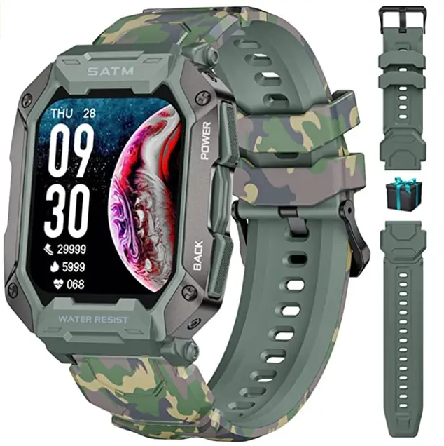 фото Умные часы для мужчин LIGE 5ATM Camouflage Black Гарантия 1 год.
