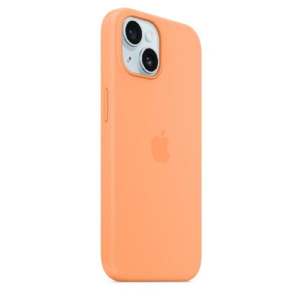 Чехол оригинальный Apple для Iphone 15 Silicone Case - Orange Sorbet - фото №2