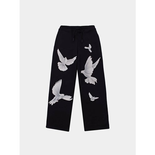 Брюки 3.PARADIS Lounge Pants Freedom Doves, размер XS, черный толстовка женская j b4 артикул 4wc0702 цвет черный размер xs