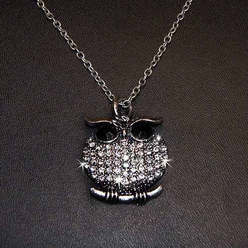 фото Подвеска sergio meloni сова из страз подвеска, кристалл, серебряный