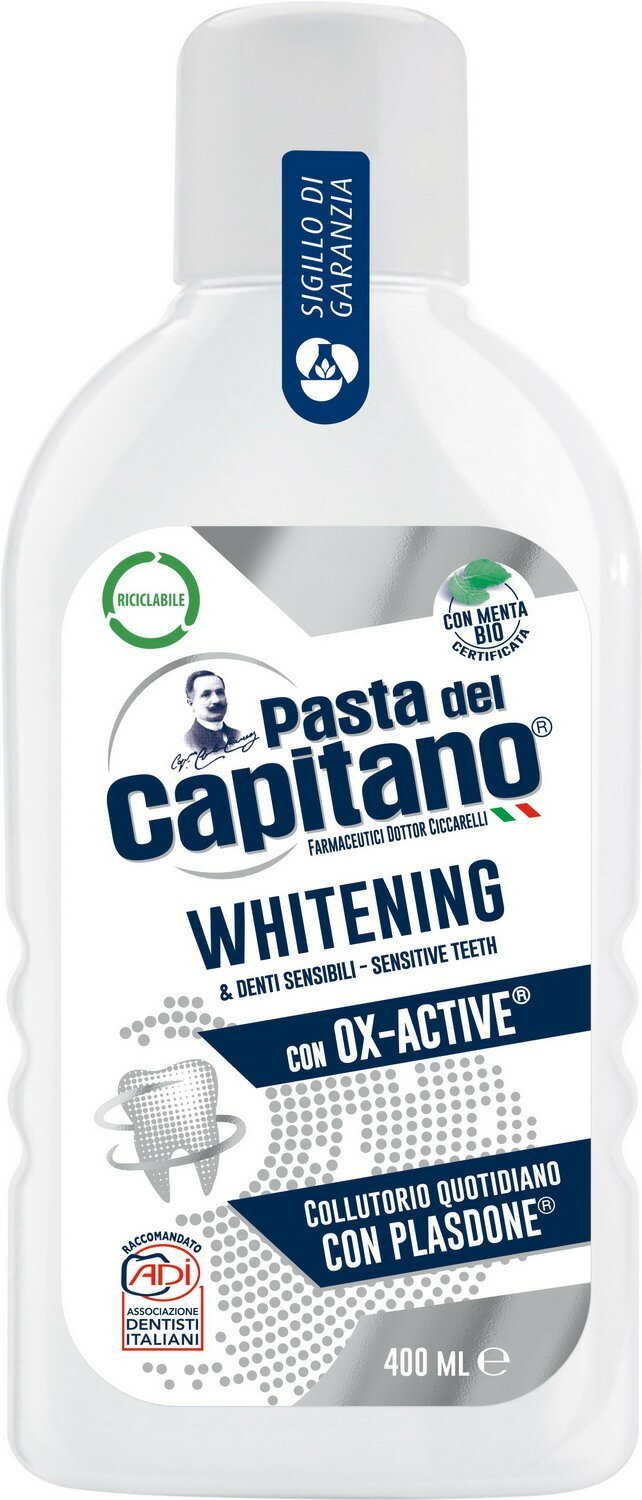 Ополаскиватель для полости рта Pasta del Capitano Whitening with OX-Active Отбеливающий с активным кислородом 400 мл 8002140032905