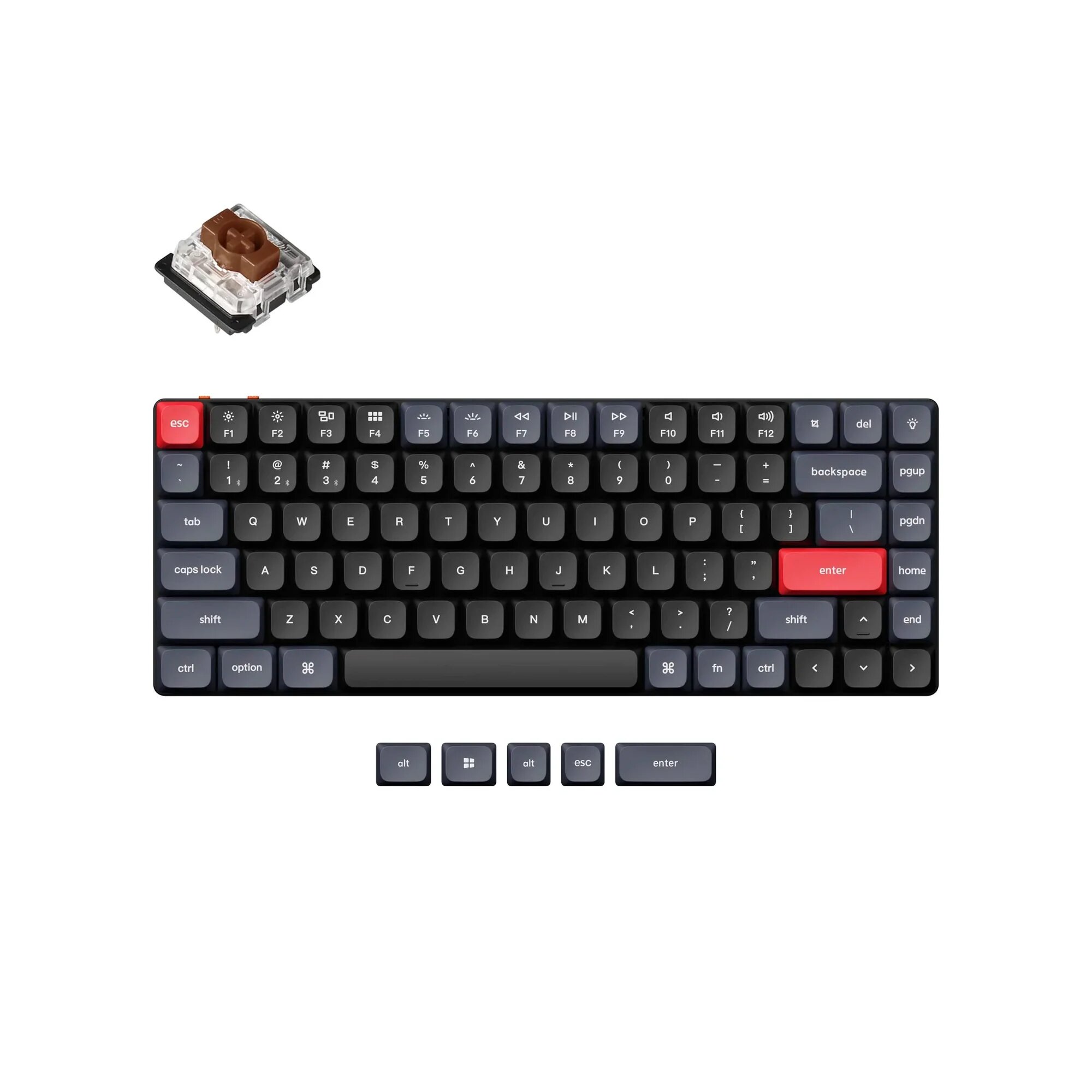 Keychron K3P-H3 QMK K3 Pro беспроводная клавиатура rgb-подсветка, gateron brown switch