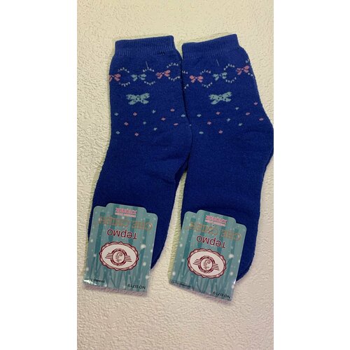 Термоноски , 2 пары, 2 уп., размер 37/41, синий носки женские хлопковые махровые корея