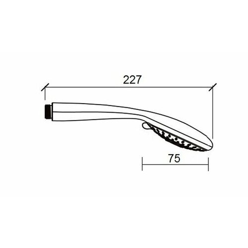 Лейка для душа Union d75 мм 3 режима без шланга пластик хром (MW022)