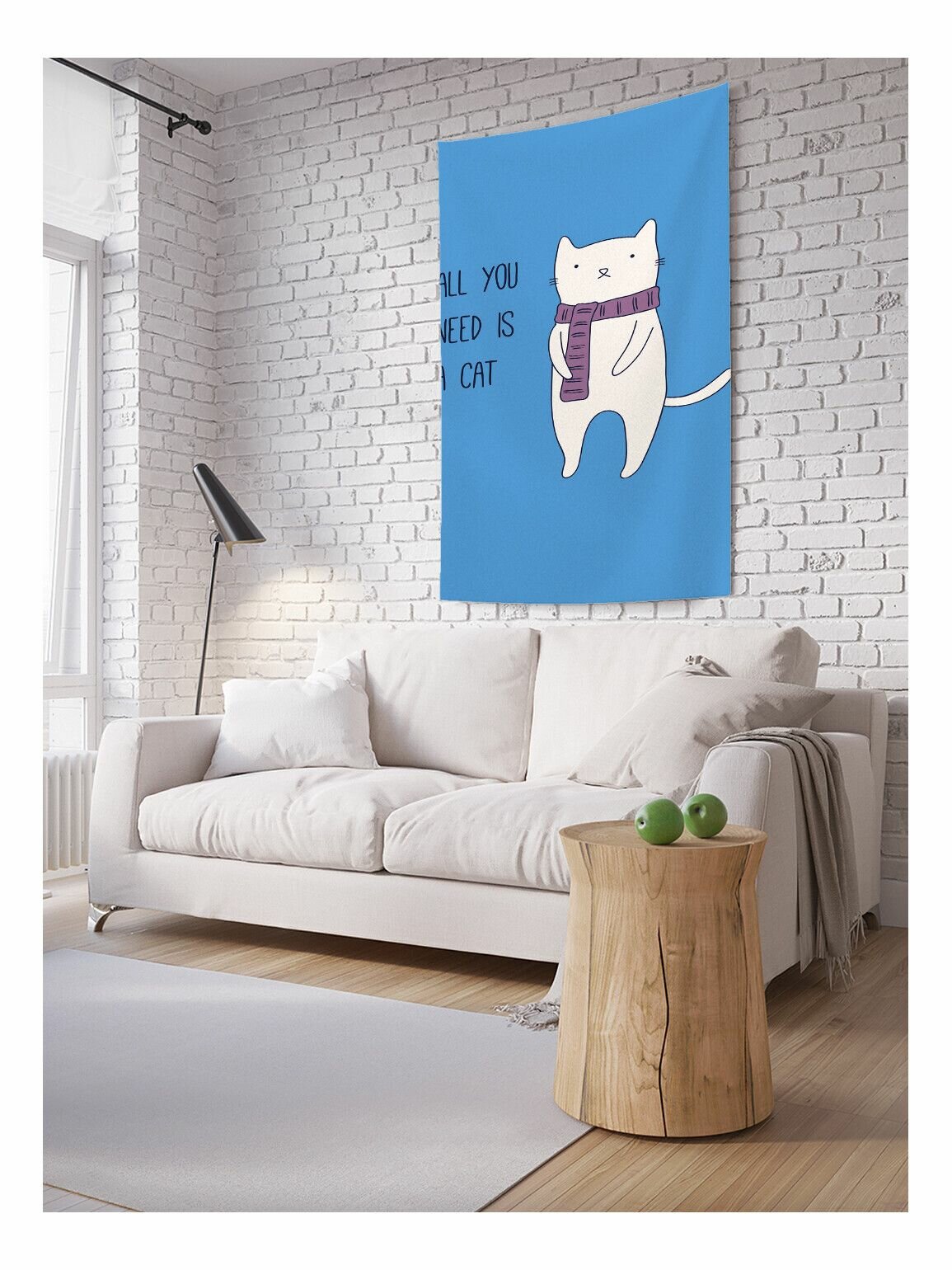 Вертикальное фотопанно на стену JoyArty "Вам нужна кошка", из ткани, 150х200 см