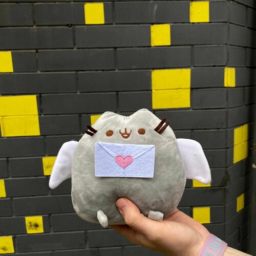Мягкая игрушка Пушин с письмом (Pusheen Cat) 15 см