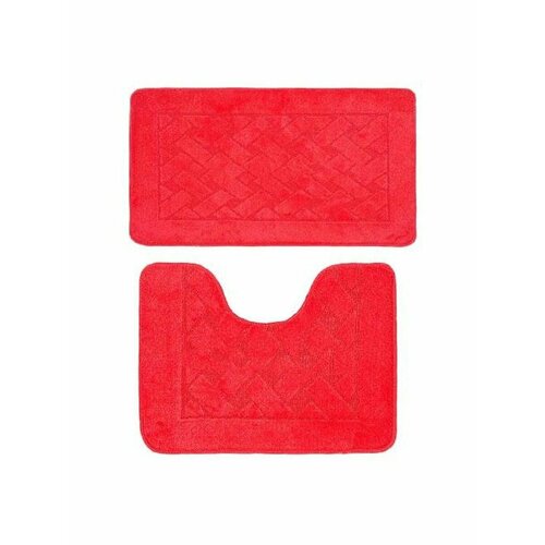 Комплект ковриков для в/к BANYOLIN CLASSIC из 2 шт 50х80/50х40см (красный)