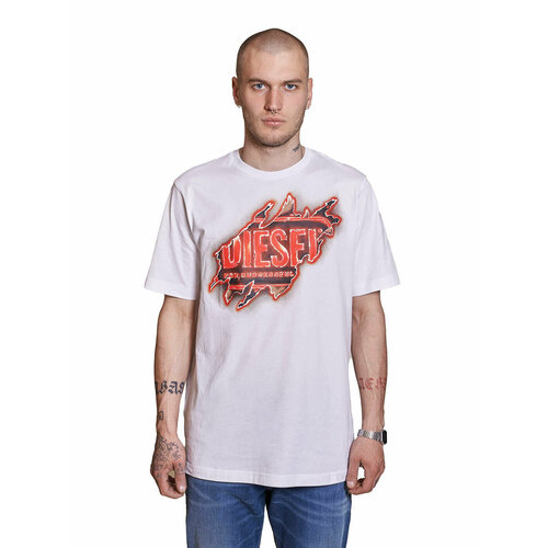 Футболка DIESEL T-JUST-E43, размер XXL, белый