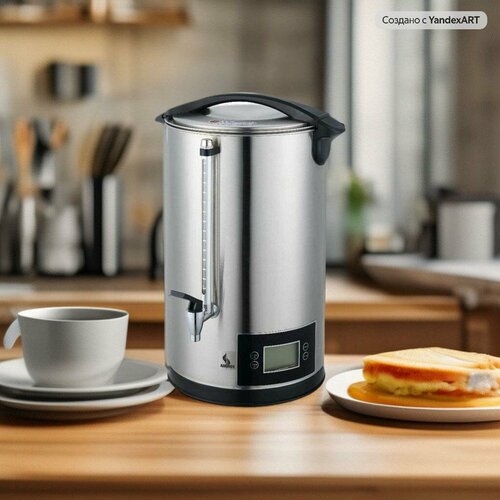Термопот электрический AIRHOT WBDD-20 с двойными стенками с LCD экраном объем 20л кипятильник наливной для кафе ресторана столовой для дома мощность 25 кВт 16261₽