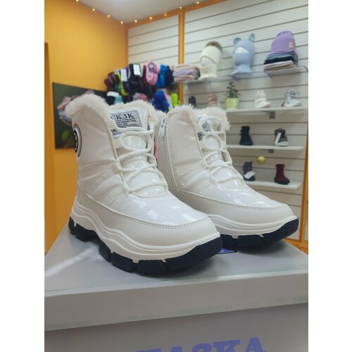 фото Ботинки сказка, размер 34, белый