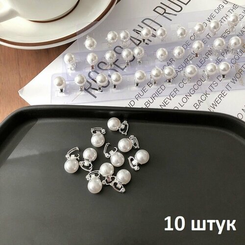 Заколки зажимы клипсы для волос жемчуг жемчужные бусины для причёсок для свадебной причёски на косу 495₽