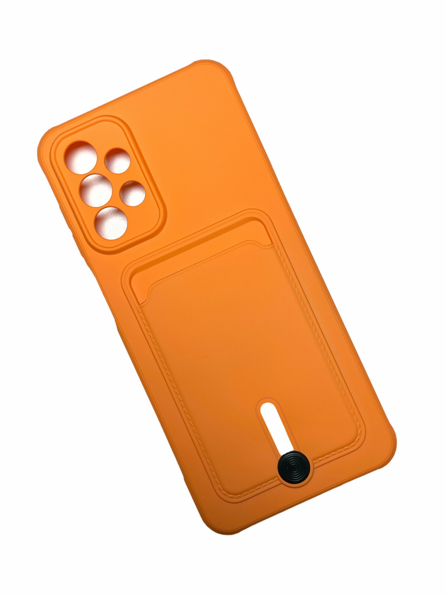 Чехол на Galaxy Samsung A32 4G с карманом оранжевый