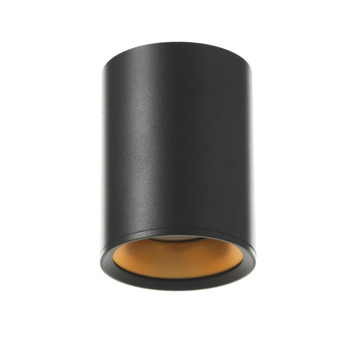 Светильник "Балло" GU10 черно-золотой 8,5х8,5х10 см (комплект из 2 шт) - фотография № 1