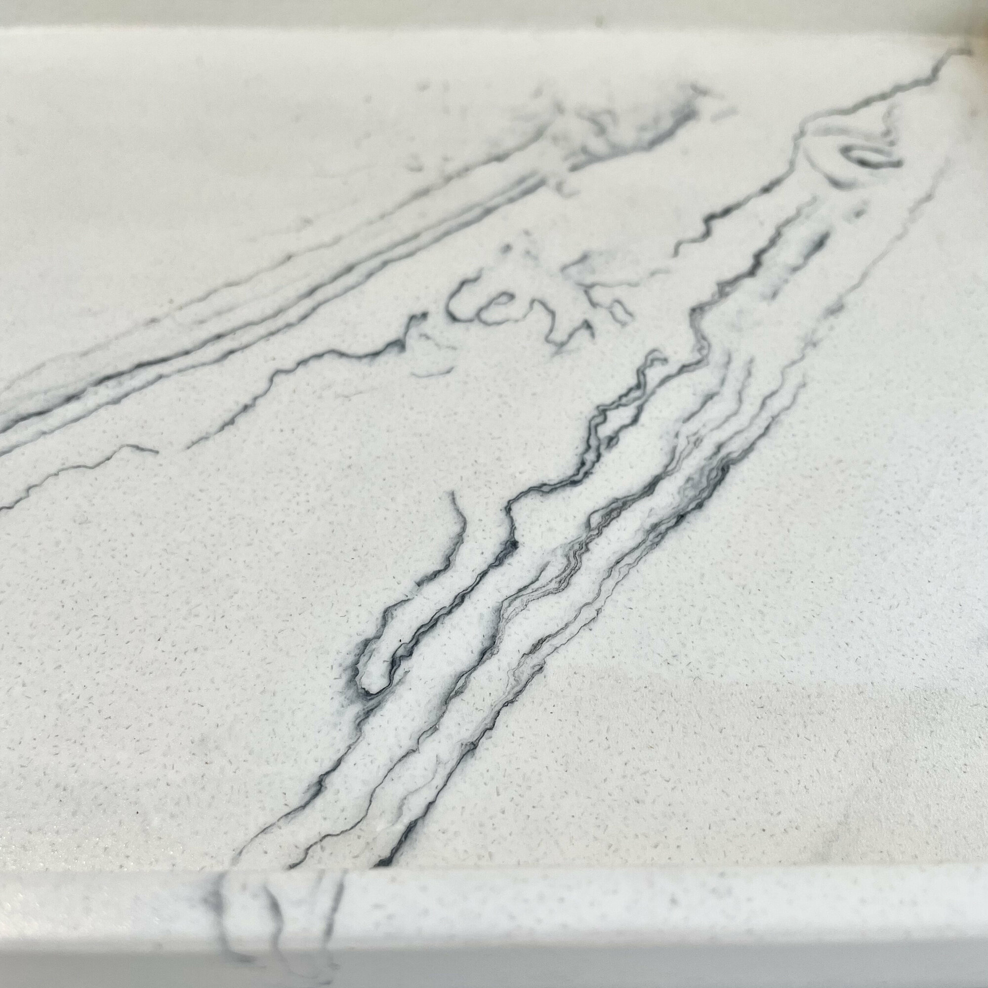 Изображение Поднос/подставка Haifisch из искусственного камня, 22х16 см, белый мрамор