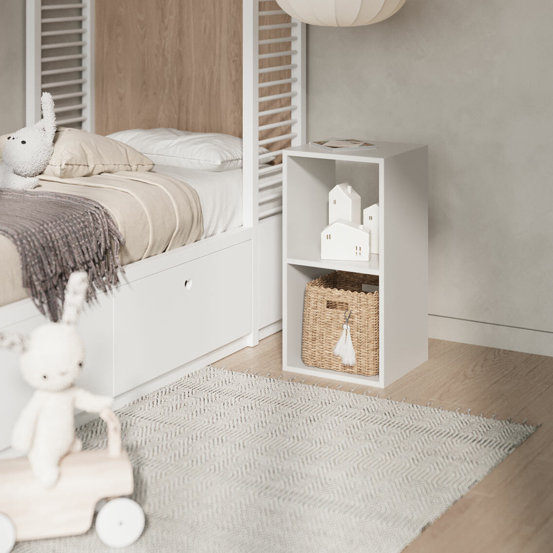 фото Стеллаж "Сидней" 2 секций, белый