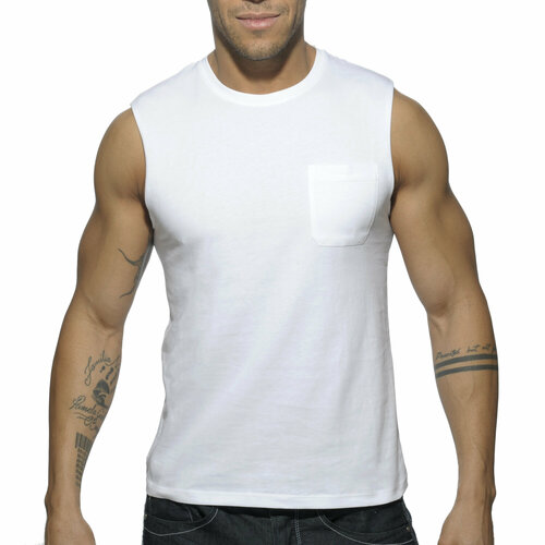 Майка Addicted Basic Tank Top, размер 2XL, белый майка addicted хлопок размер 2xl черный белый