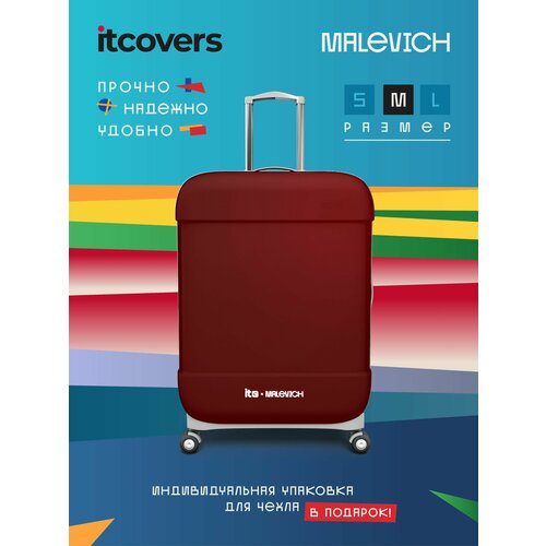 Чехол для чемодана itcovers, 80 л, размер M, красный чехол для чемодана itcovers 40 л размер s черный белый