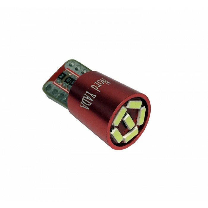 Лампа светодиод 12V T10 6SMD (size 4014) W5W белый Nord Yada