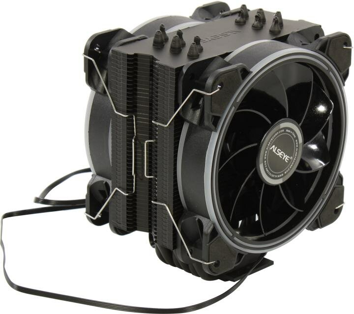 H120D v2 Universal (screw), TDP 200W, Heat Pipe:6mm*6pcs, 800~2000RPM, 11.6-35.3dB(A), RGB, RTL {18} (875309) Alseye - фото №8