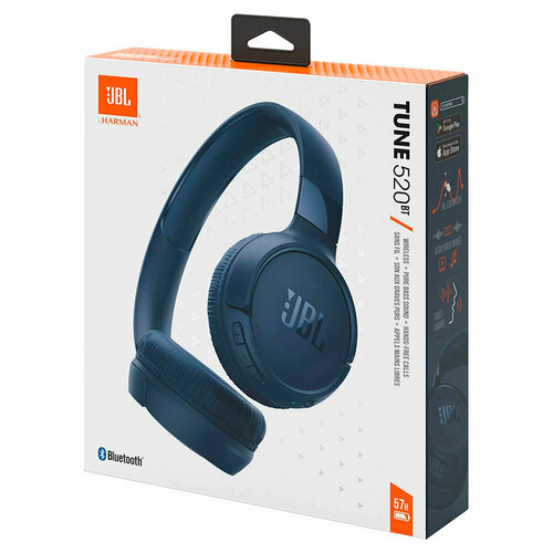 Беспроводные наушники JBL Tune 520BT USB Type-C синий 460000₽