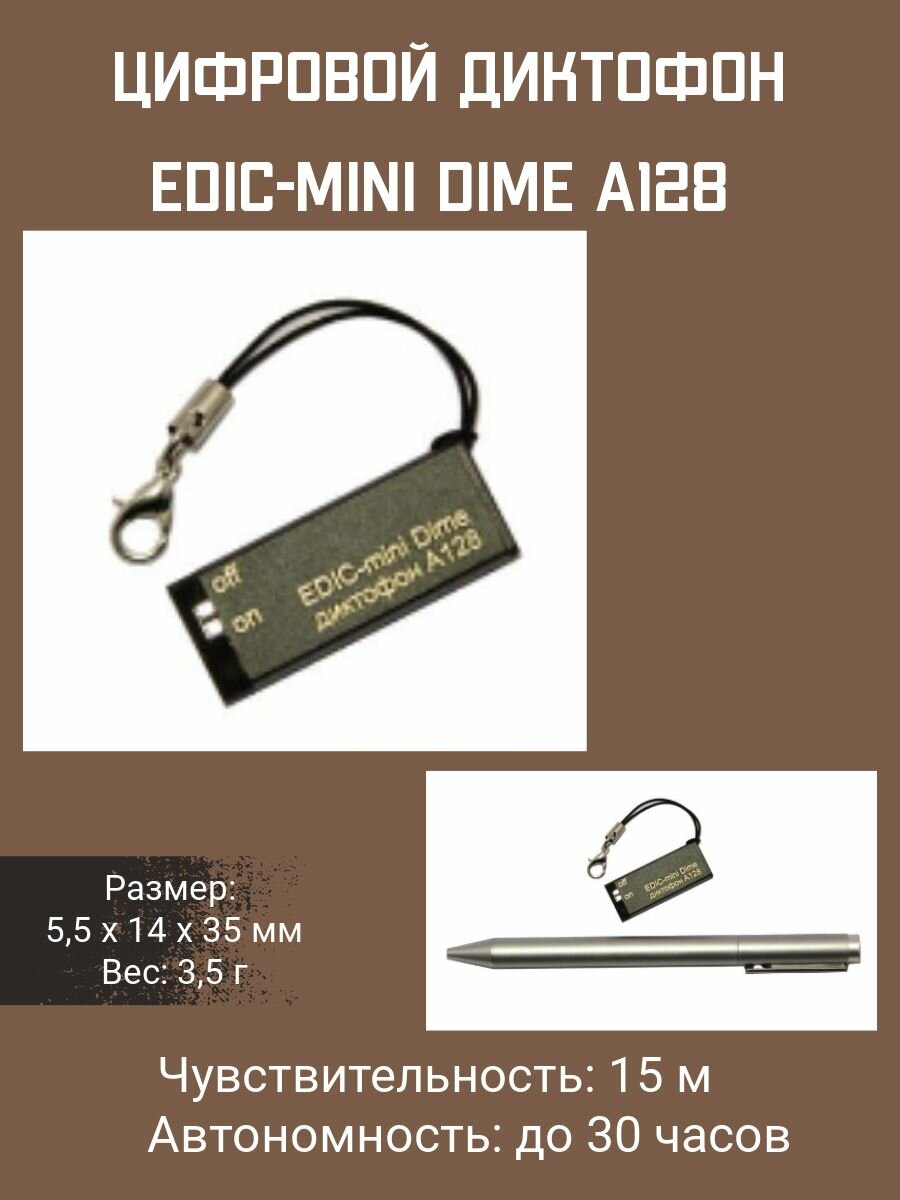 Цифровой диктофон Edic-mini Dime A128